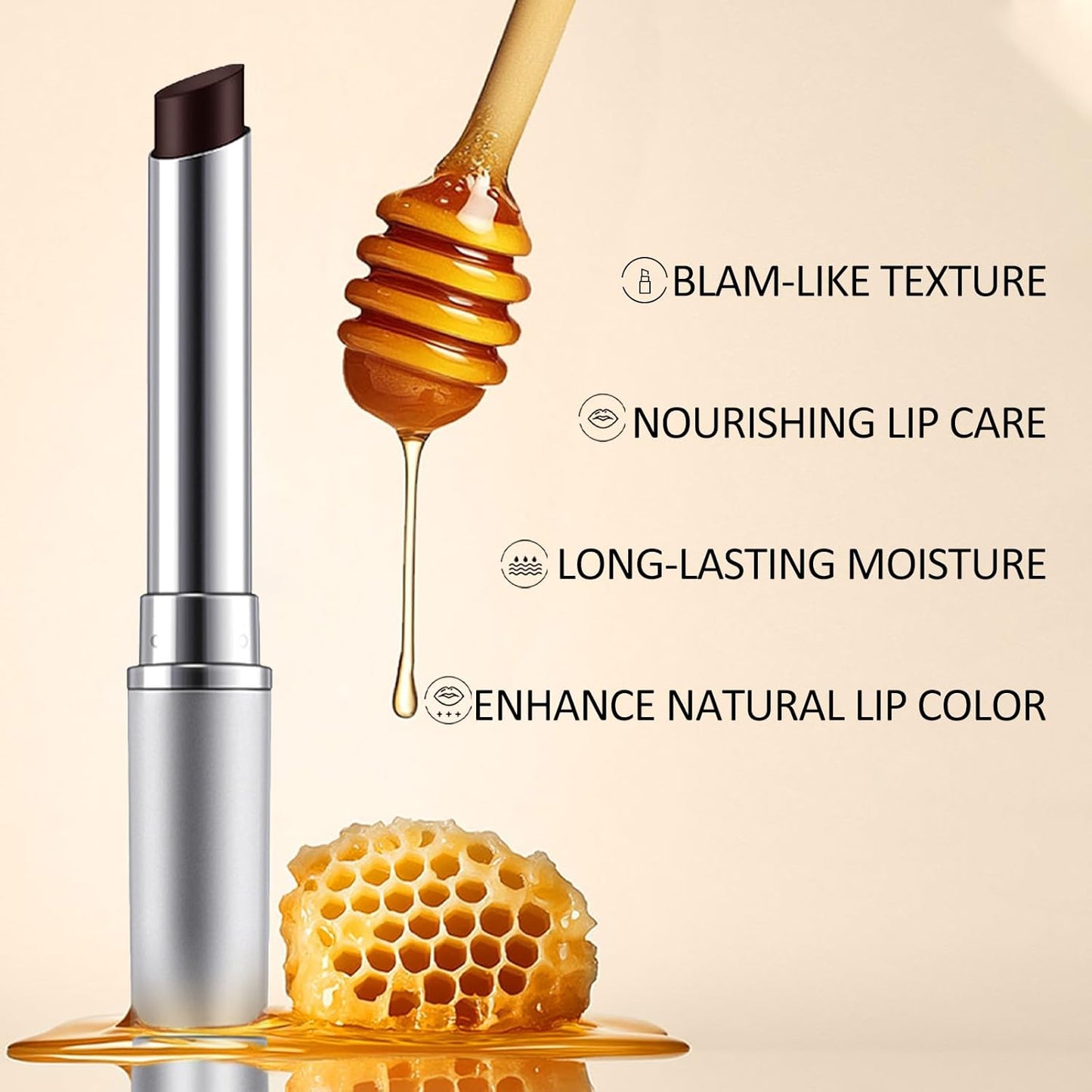 Erinde 2PCS Tinted Lip Balm Lipstick, Hydrating Natural Glossy Lip Balm, Sheer Lightweight Color, Moisturizing Lipstick Makeup Lip Care Balm for Repairing Dry Lips