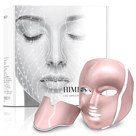 Led Face Mask, FSA/HSA Eligible, 7 Colors Light Mask for Face, Blue & Red Light Face Mask Anti-aging, Korean Professional Technology Led Light Mask for Face and Neck A-021